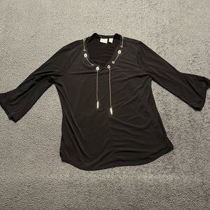 Black Chico’s Tunic Top Large/1